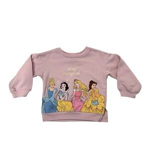 Disney Princess Toddler Girls Pink Long Sleeve Sweatshirt 2T